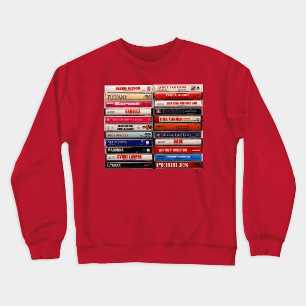 80s Cassette Tapes Crewneck Sweatshirt by HustlerofCultures